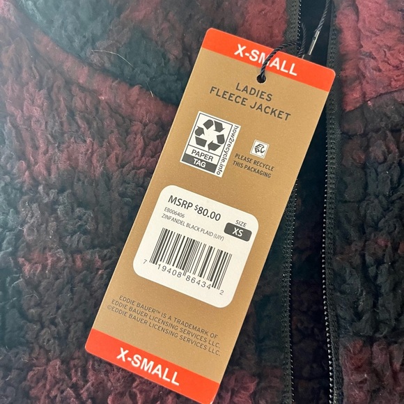 Eddie Bauer Ladies Fleece Jacket Sz XS NWT - Picture 5 of 12